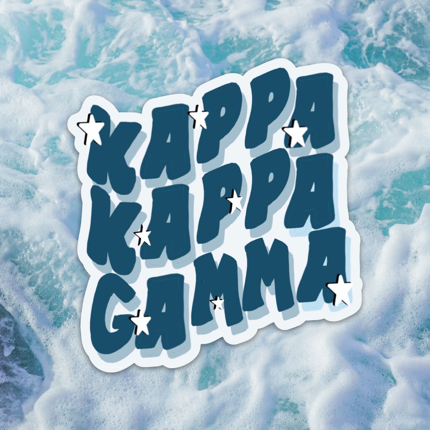 Kappa Kappa Gamma Sorority ΚΚΓ Stars Sticker | 3.5"