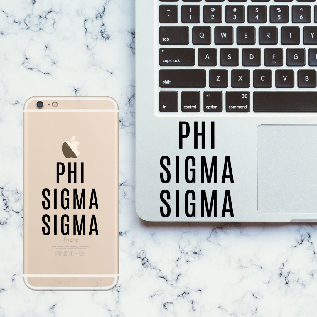 Phi Sigma Sigma Sorority Vinyl Transfer Decal / Sticker | Waterproof for Car, Laptop, Water Bottle, Cooler, laptop sticker car decal