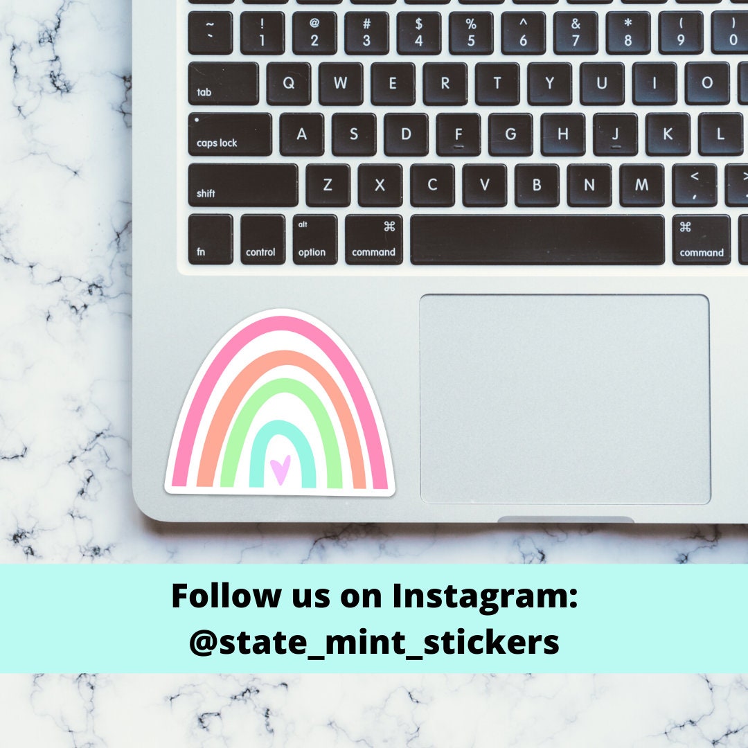 Pastel Rainbow Sticker / Decal | 4" Tall | Positive Affirmations