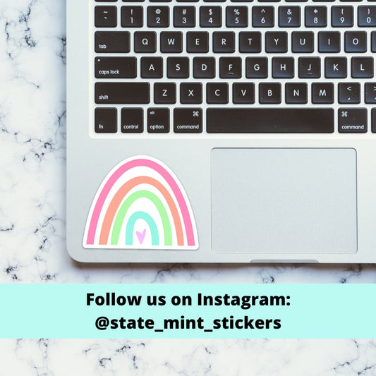 Pastel Rainbow Sticker / Decal | 4" Tall | Positive Affirmations