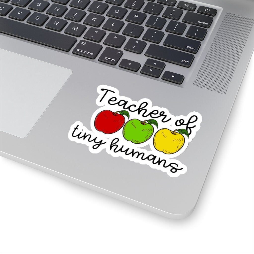 Teacher of Tiny Humans Sticker with Apples | Teacher Gift | Teacher Apple | Teacher Label | Teacher Planner | Educator