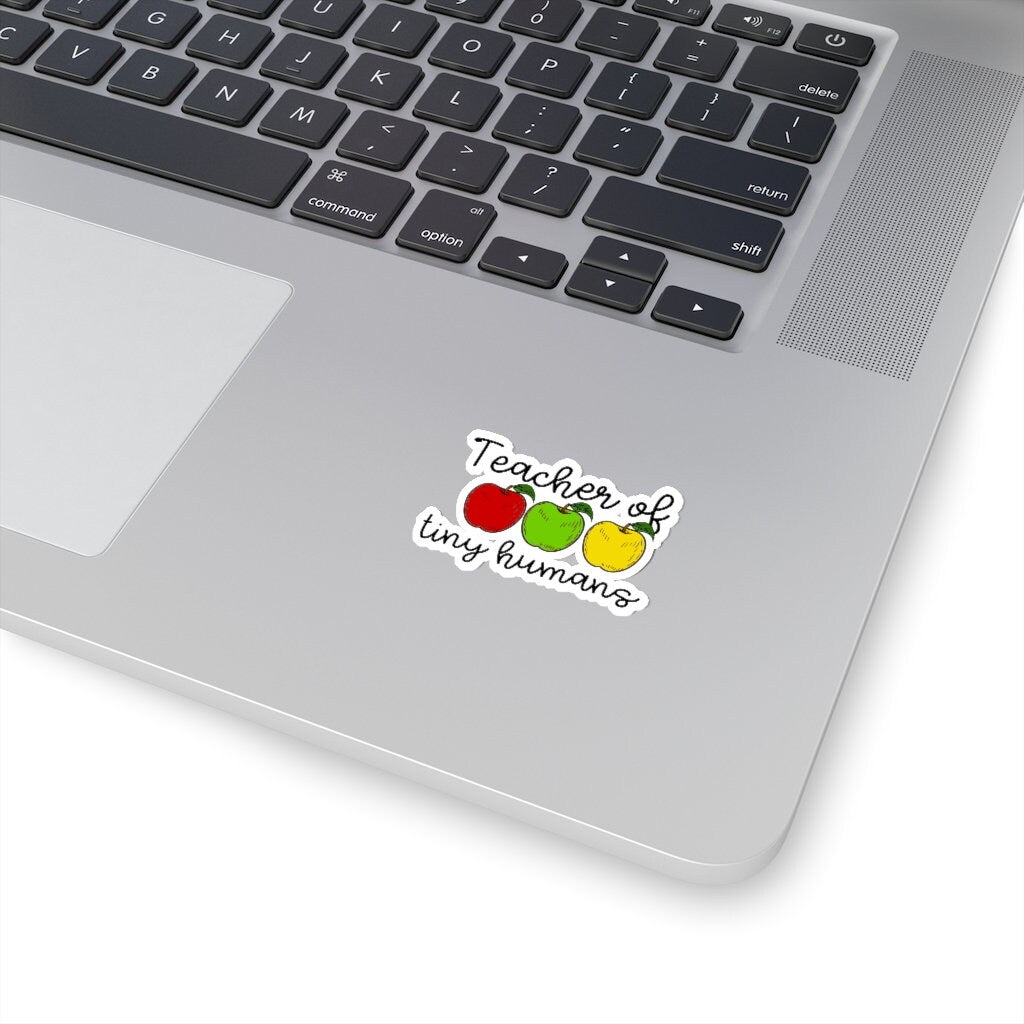 Teacher of Tiny Humans Sticker with Apples | Teacher Gift | Teacher Apple | Teacher Label | Teacher Planner | Educator