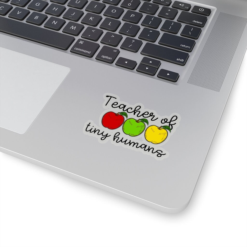 Teacher of Tiny Humans Sticker with Apples | Teacher Gift | Teacher Apple | Teacher Label | Teacher Planner | Educator