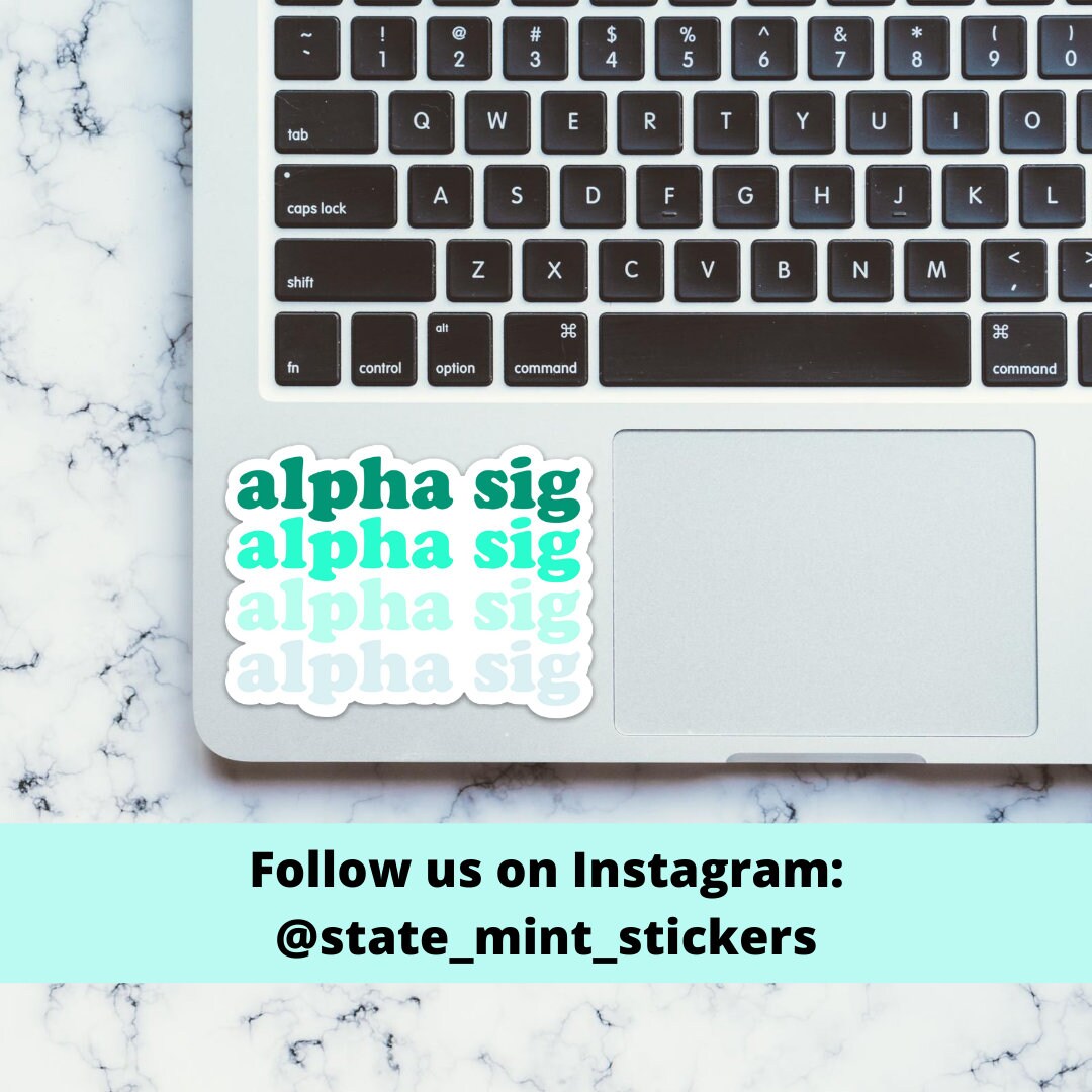 Alpha Sigma Tau / Alpha Sigma Alpha Sorority Ombre Gradient Sticker  | 4" Wide
