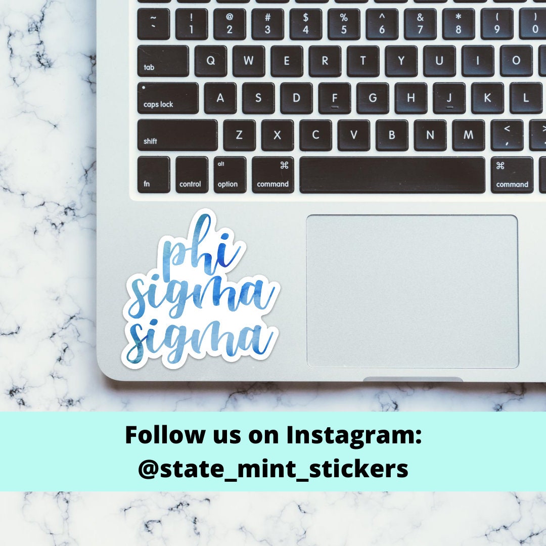 Phi Sigma Sigma Sorority Watercolor Sticker  | 4" Wide