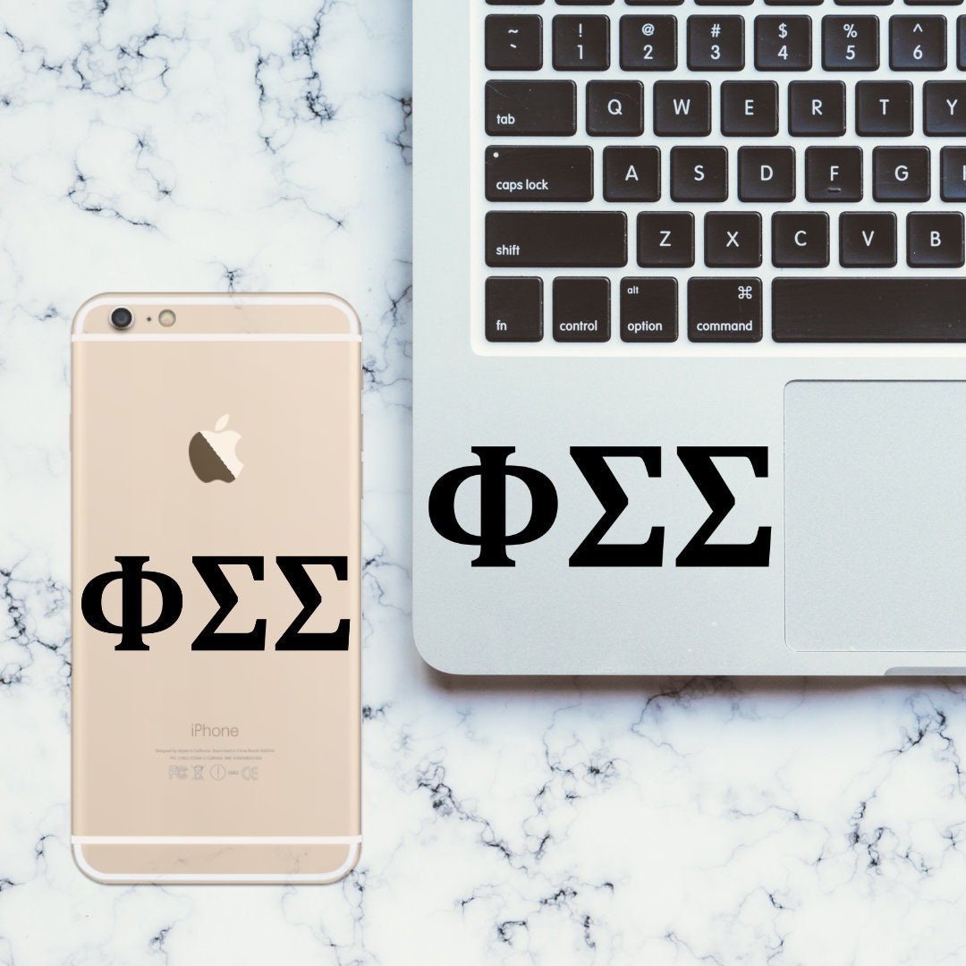 Phi Sigma Sigma Sorority Vinyl Transfer Decal / Sticker | Waterproof for Car, Laptop, Water Bottle, Cooler, laptop sticker car decal