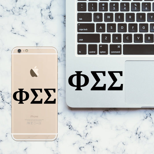 Phi Sigma Sigma Sorority Vinyl Transfer Decal / Sticker | Waterproof for Car, Laptop, Water Bottle, Cooler, laptop sticker car decal