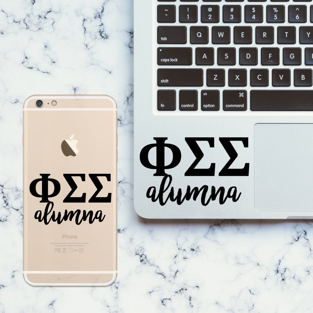 Phi Sigma Sigma Sorority Vinyl Transfer Decal / Sticker | Waterproof for Car, Laptop, Water Bottle, Cooler, laptop sticker car decal
