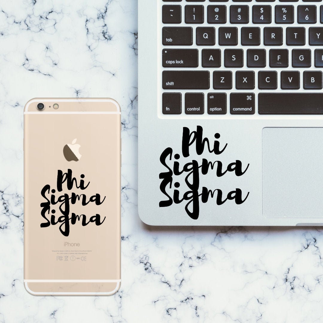 Phi Sigma Sigma Sorority Vinyl Transfer Decal / Sticker | Waterproof for Car, Laptop, Water Bottle, Cooler, laptop sticker car decal