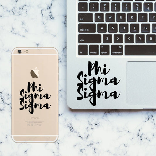 Phi Sigma Sigma Sorority Vinyl Transfer Decal / Sticker | Waterproof for Car, Laptop, Water Bottle, Cooler, laptop sticker car decal