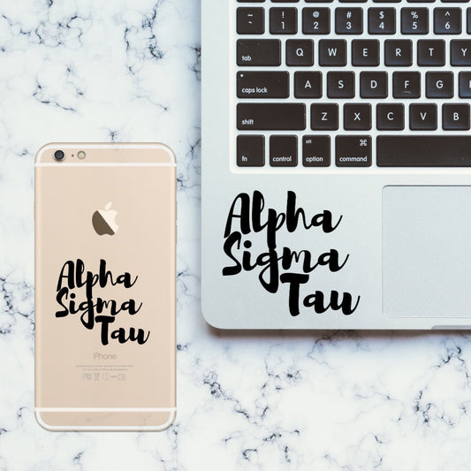 Alpha Sigma Tau Sorority Vinyl Transfer Decal / Sticker | Waterproof for Car, Laptop, Water Bottle, Cooler
