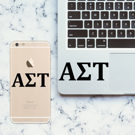 Alpha Sigma Tau Sorority Vinyl Transfer Decal / Sticker | Waterproof for Car, Laptop, Water Bottle, Cooler