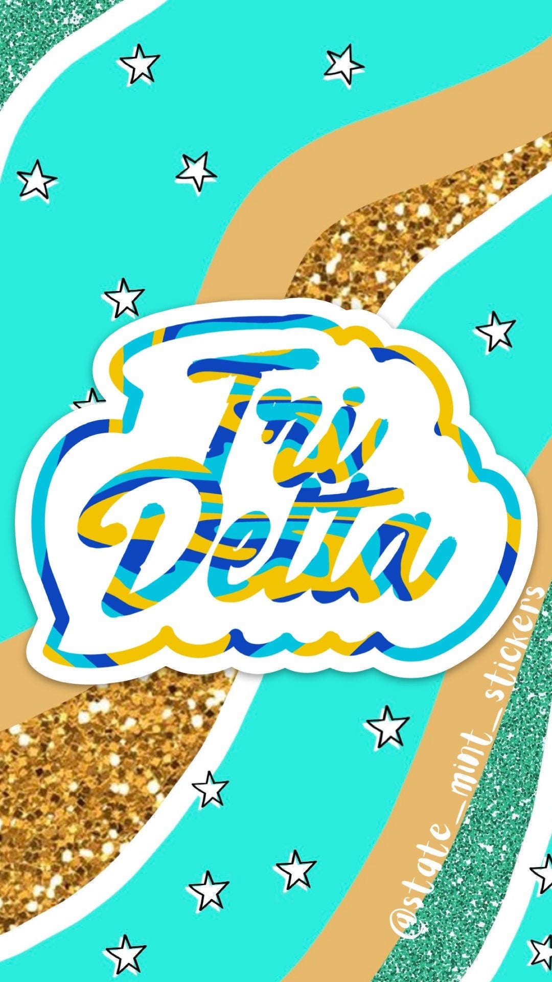 Delta Delta Delta Tri Delta Sorority Greek Sticker | Official Licensed Product  | 3.5" Wide