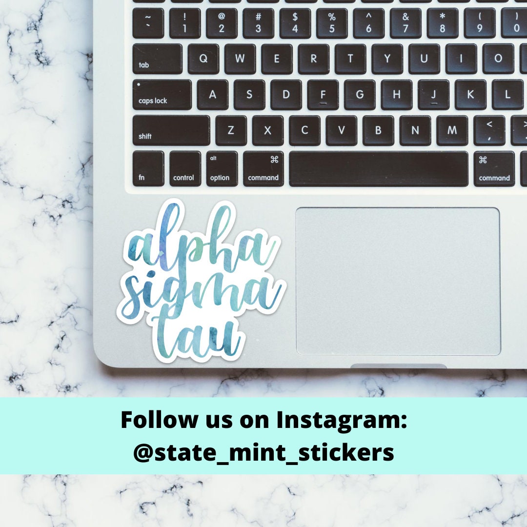Alpha Sigma Tau Sorority Ombre Gradient Sticker  | 4" Wide