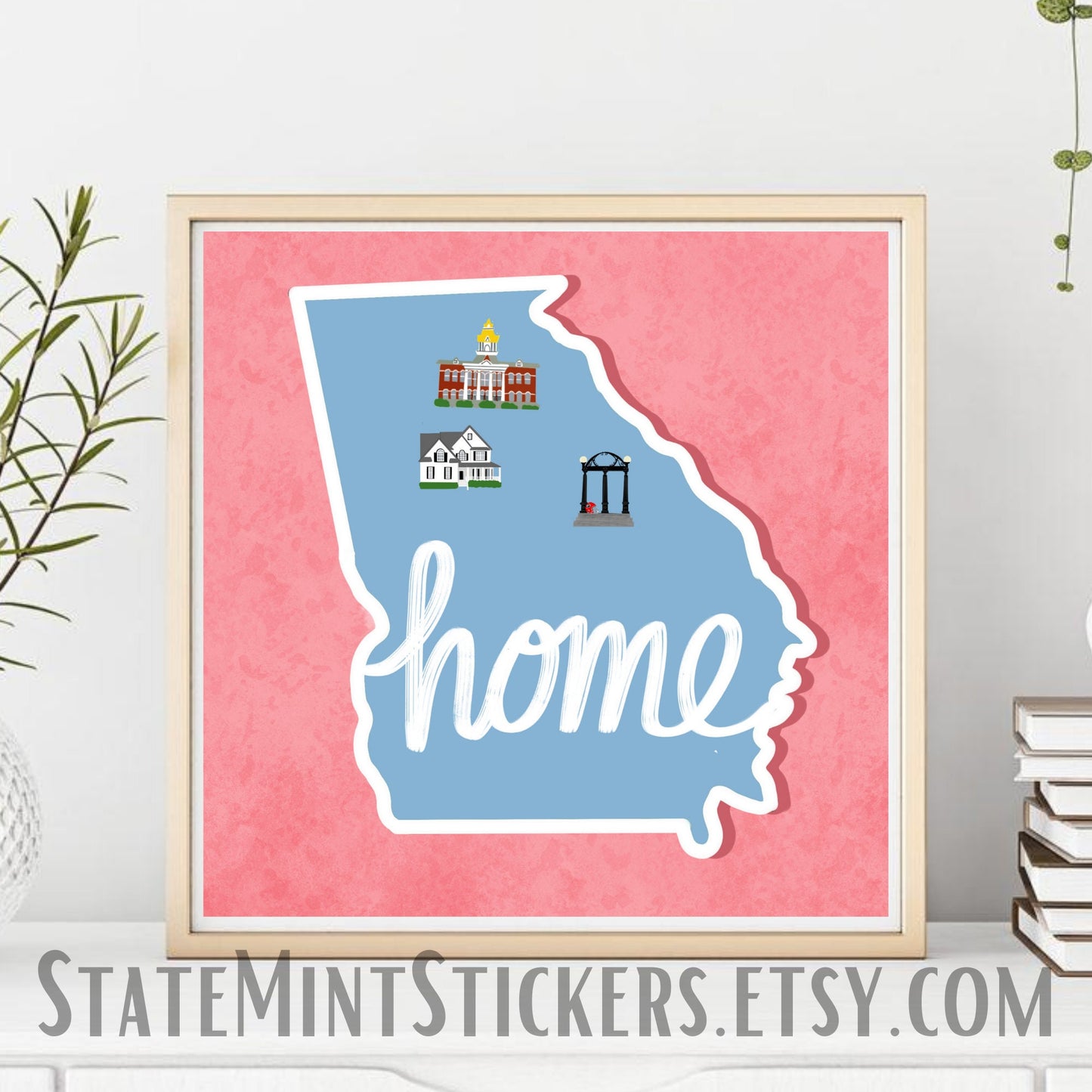Custom State Landmark Map | Custom College, Custom House, Custom Sorority House, Custom State