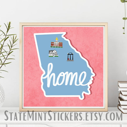 Custom State Landmark Map | Custom College, Custom House, Custom Sorority House, Custom State