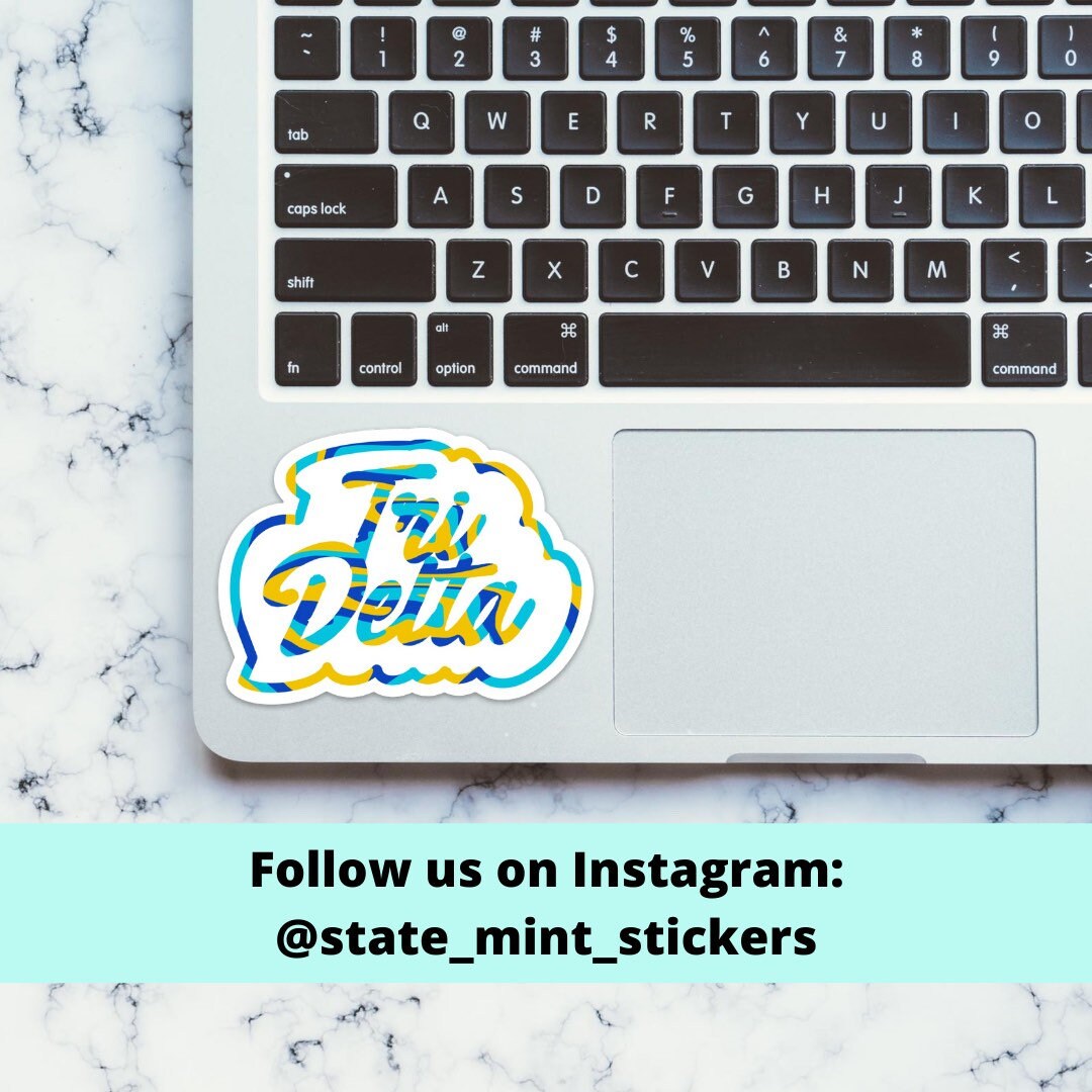 Delta Delta Delta Tri Delta Sorority Greek Sticker | Official Licensed Product  | 3.5" Wide