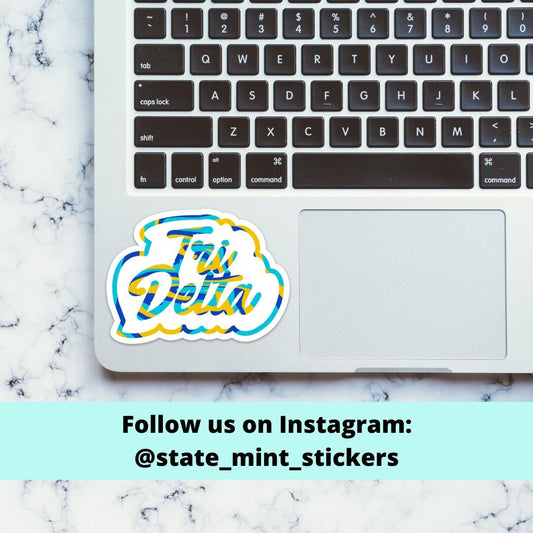 Delta Delta Delta Tri Delta Sorority Greek Sticker | Official Licensed Product  | 3.5" Wide