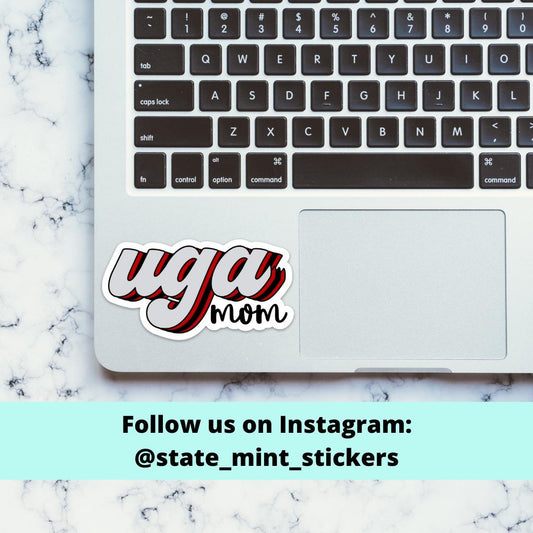Georgia Mom / Mother / Parent Sticker / Decal | Perfect for Laptop, Water Bottle, Cooler, Flask, Car / Grad, Graduation, Graduate