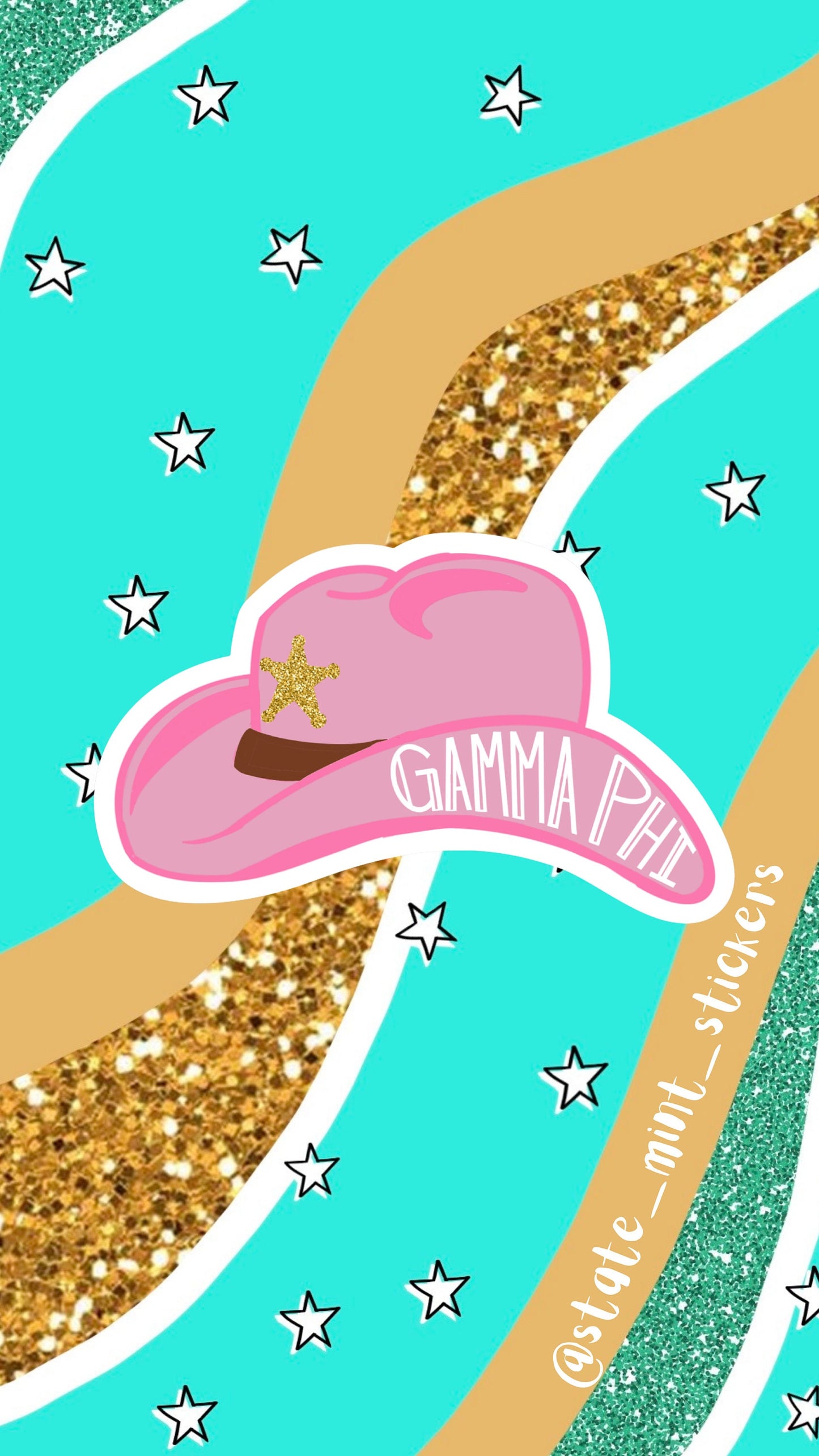 Gamma Phi Beta Sorority Cowgirl Hat | Pink Yeehaw Howdy Cowgirl Aesthetic | Official Licensed Product