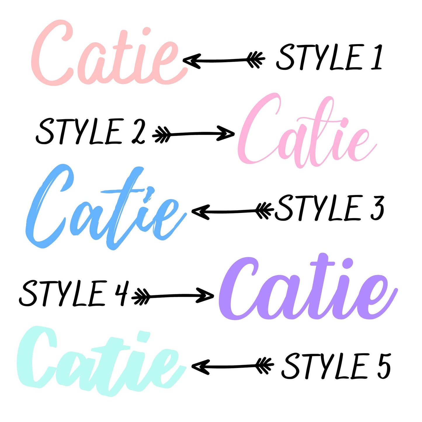 Custom Name Stickers - 4" Wide | Choose Your Name  / Decal |  for Car, Laptop, Mug, Cup, Cooler, Planner