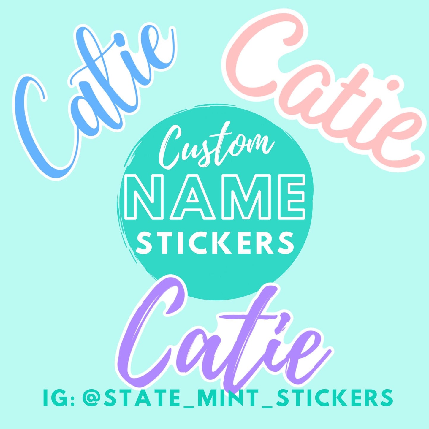 Custom Name Stickers - 4" Wide | Choose Your Name  / Decal |  for Car, Laptop, Mug, Cup, Cooler, Planner