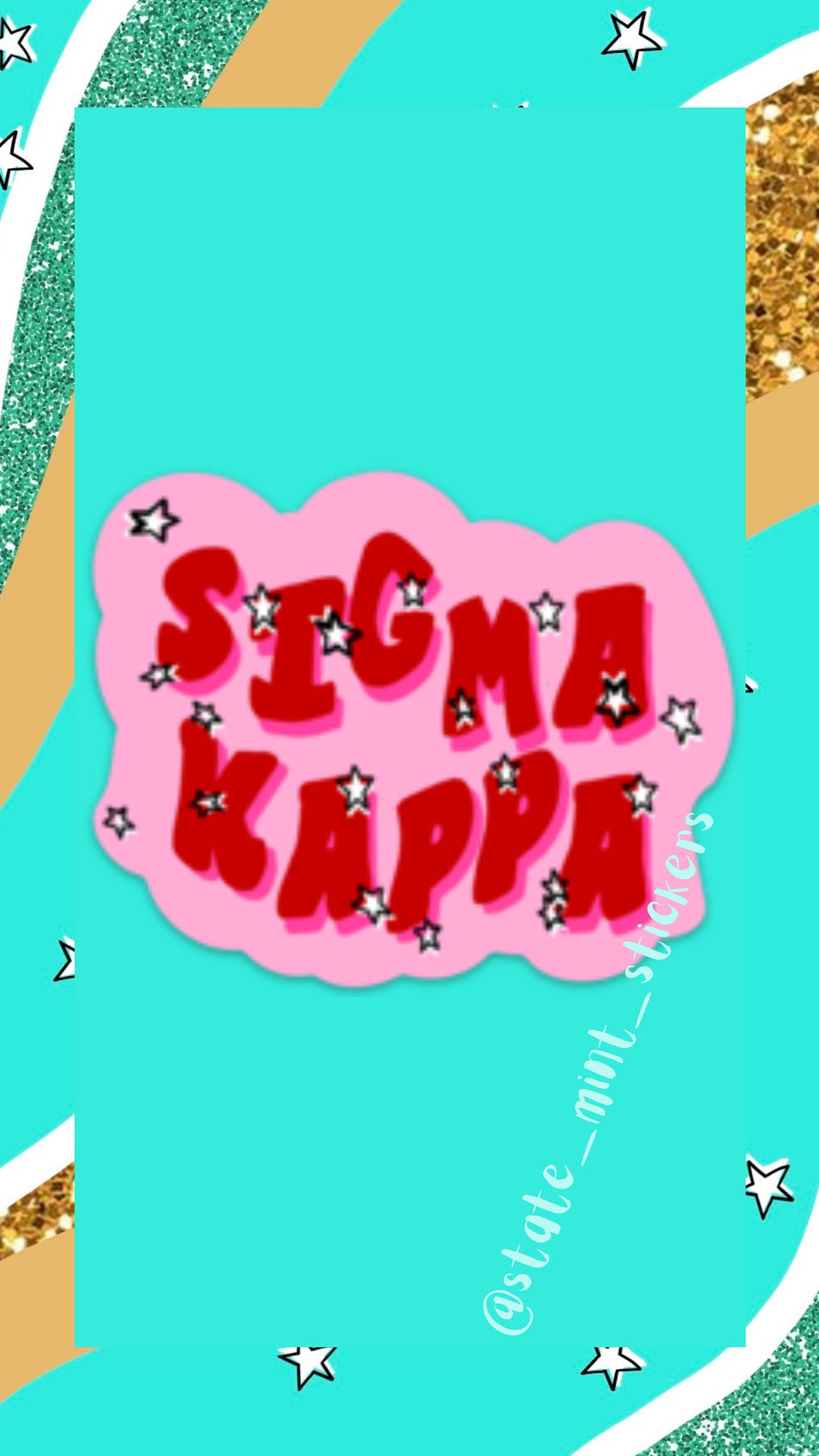 Sigma Kappa Sorority ΣΚ Stars Sticker  | 4" Wide