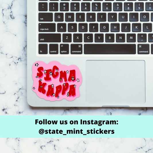 Sigma Kappa Sorority ΣΚ Stars Sticker  | 4" Wide