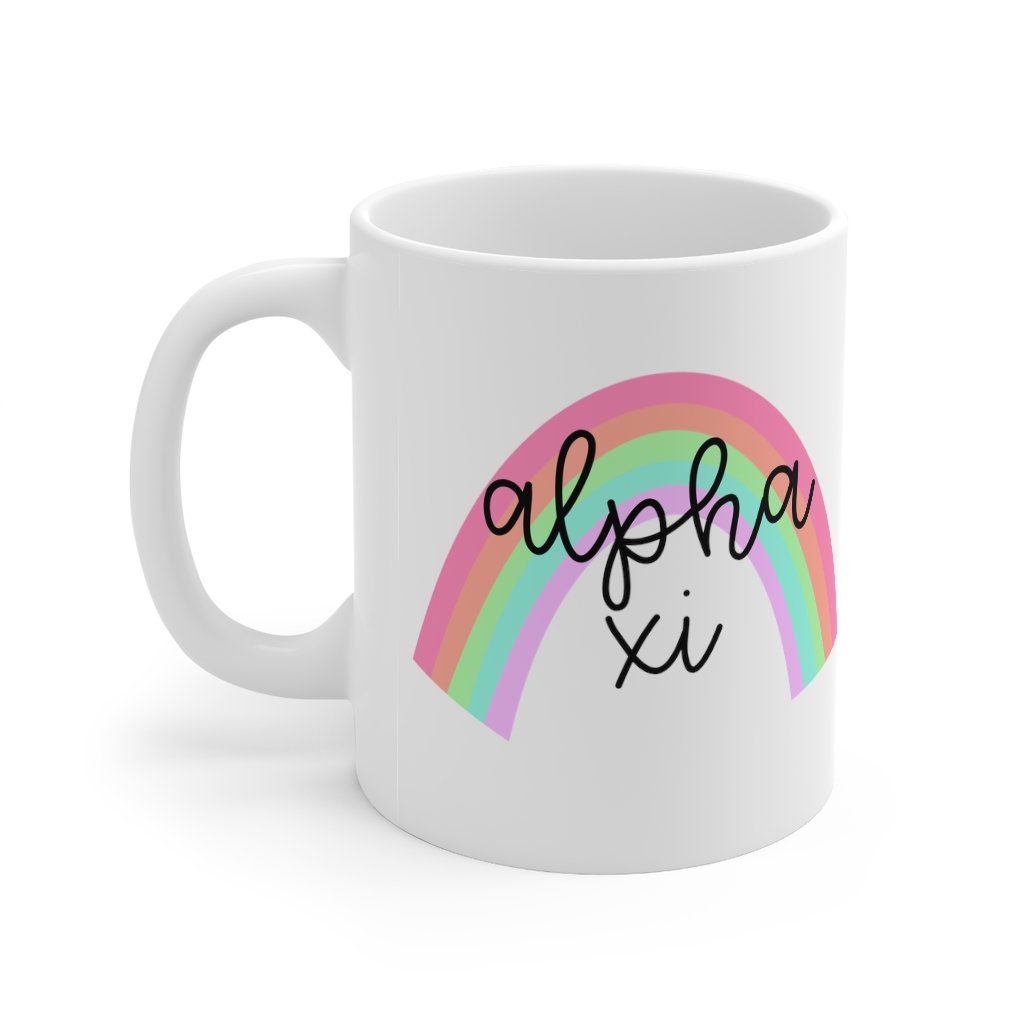 Alpha Xi Delta Sorority AXD Ceramic 11oz Coffee Mug | Perfect Big Little Bid Day New Member Gift