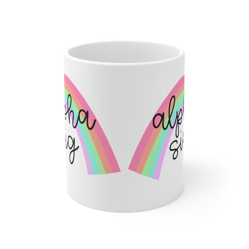 Alpha Sigma Alpha | Alpha Sigma Tau | Sorority Ceramic 11oz Coffee Mug | Perfect Big Little Bid Day New Member Gift