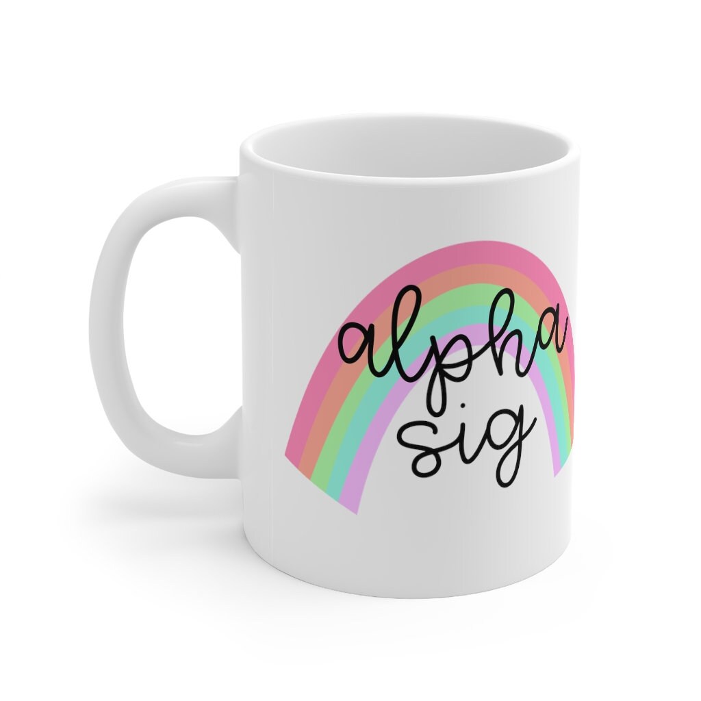 Alpha Sigma Alpha | Alpha Sigma Tau | Sorority Ceramic 11oz Coffee Mug | Perfect Big Little Bid Day New Member Gift