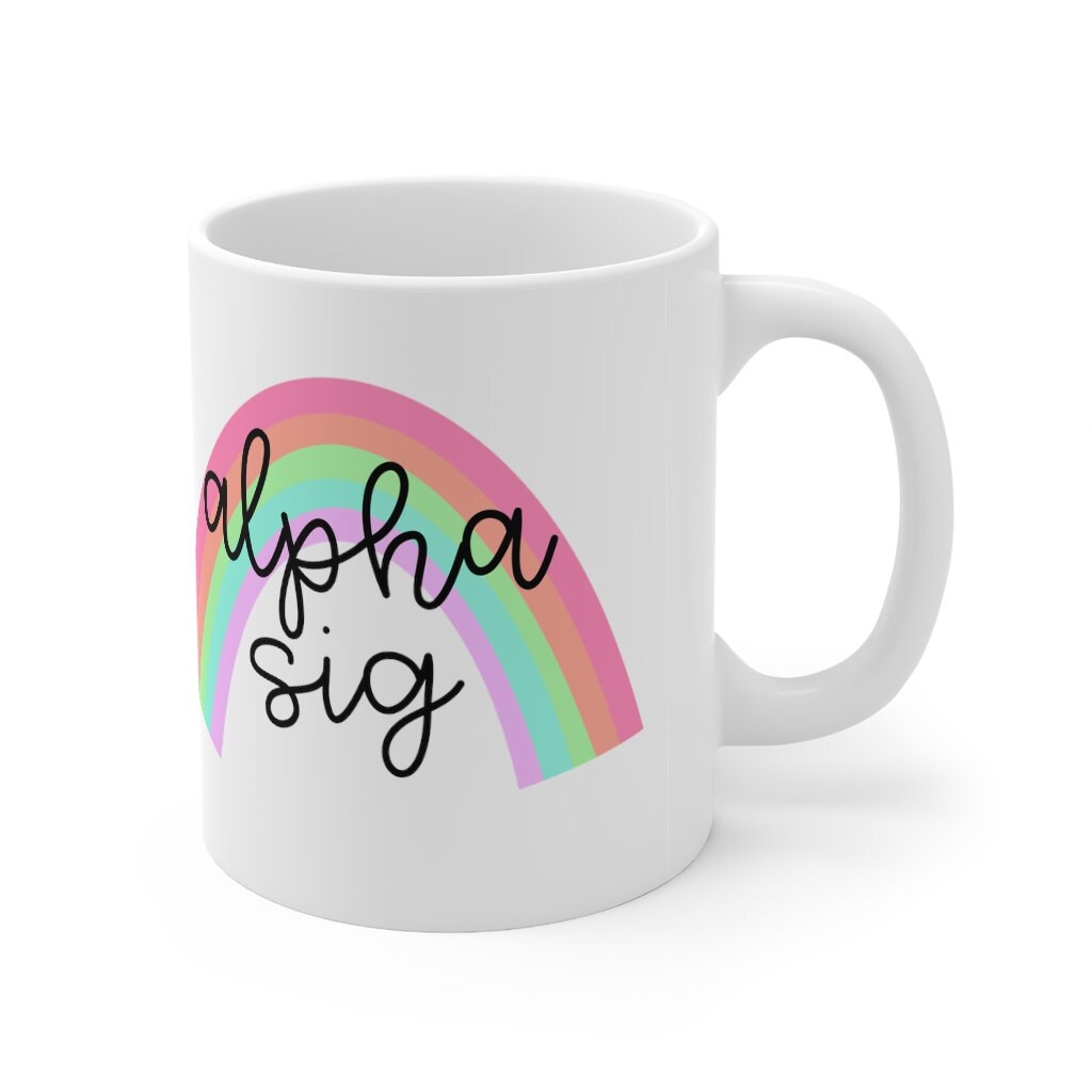 Alpha Sigma Alpha | Alpha Sigma Tau | Sorority Ceramic 11oz Coffee Mug | Perfect Big Little Bid Day New Member Gift