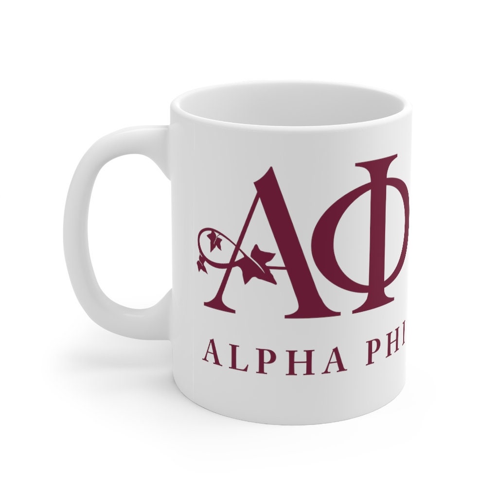 Alpha Phi Sorority Ceramic Coffee Mug / Cup - 11oz - Perfect Stocking Stuffer