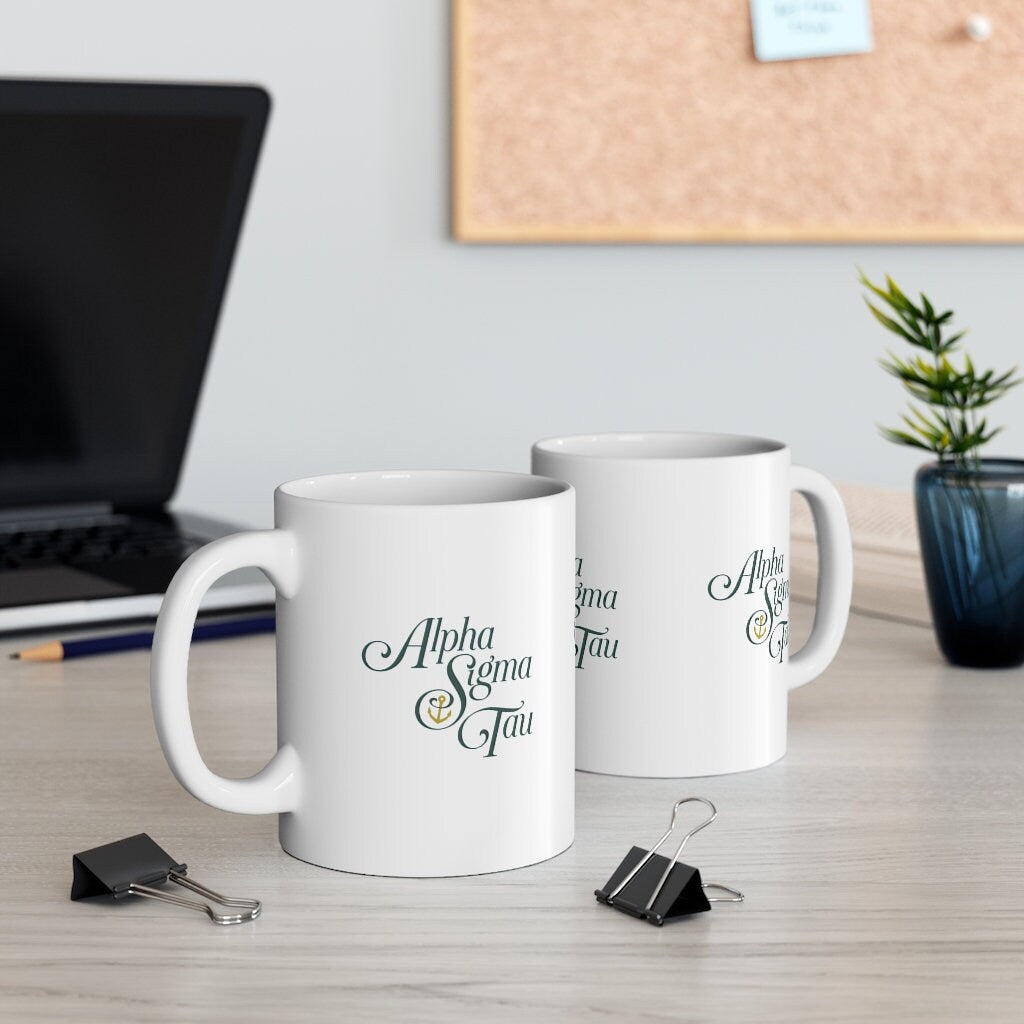 Alpha Sigma Tau Sorority Ceramic Coffee Mug 11oz