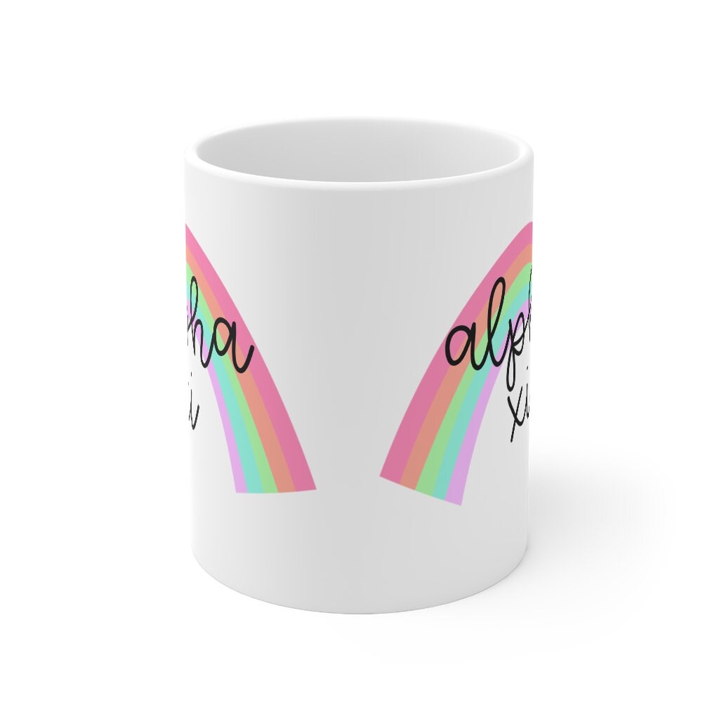 Alpha Xi Delta Sorority AXD Ceramic 11oz Coffee Mug | Perfect Big Little Bid Day New Member Gift