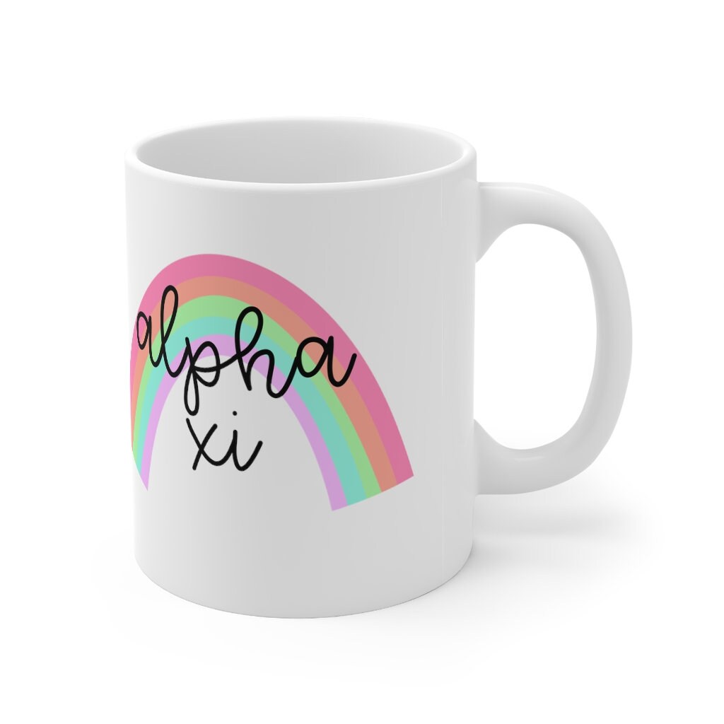 Alpha Xi Delta Sorority AXD Ceramic 11oz Coffee Mug | Perfect Big Little Bid Day New Member Gift