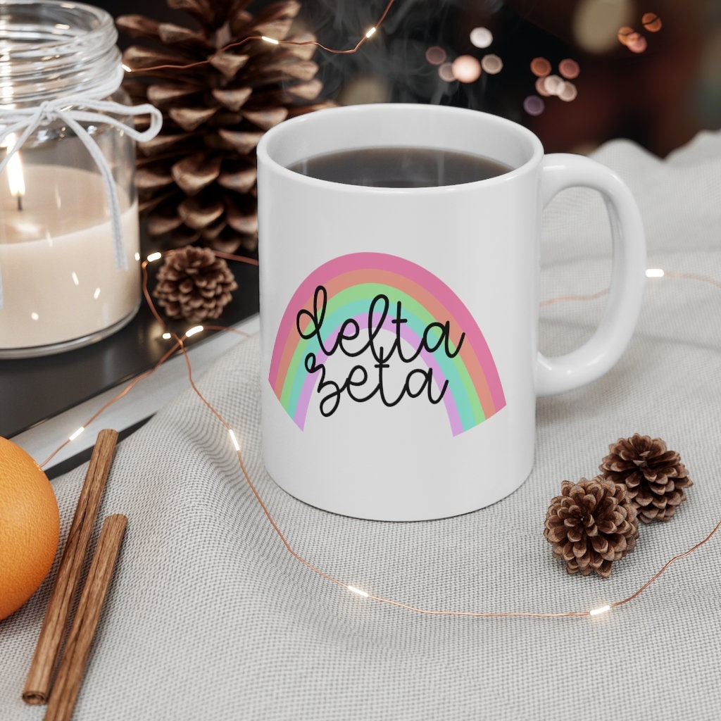Delta Zeta Sorority Ceramic Coffee Mug 11oz