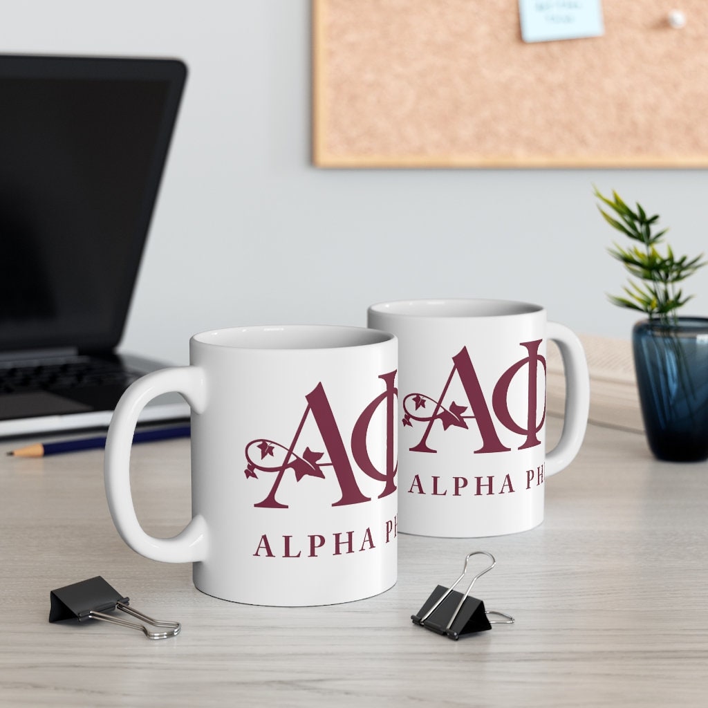Alpha Phi Sorority Ceramic Coffee Mug / Cup - 11oz - Perfect Stocking Stuffer