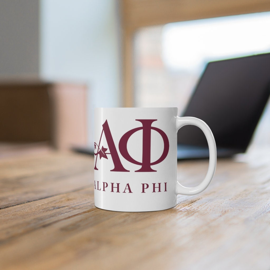 Alpha Phi Sorority Ceramic Coffee Mug / Cup - 11oz - Perfect Stocking Stuffer