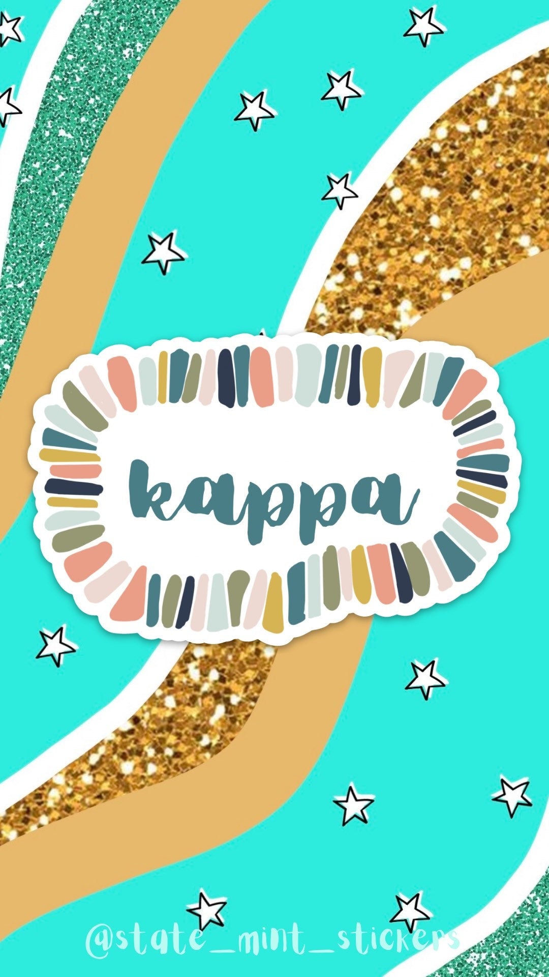 Kappa Kappa Gamma Sorority Pastel Decal / Sticker | 4”