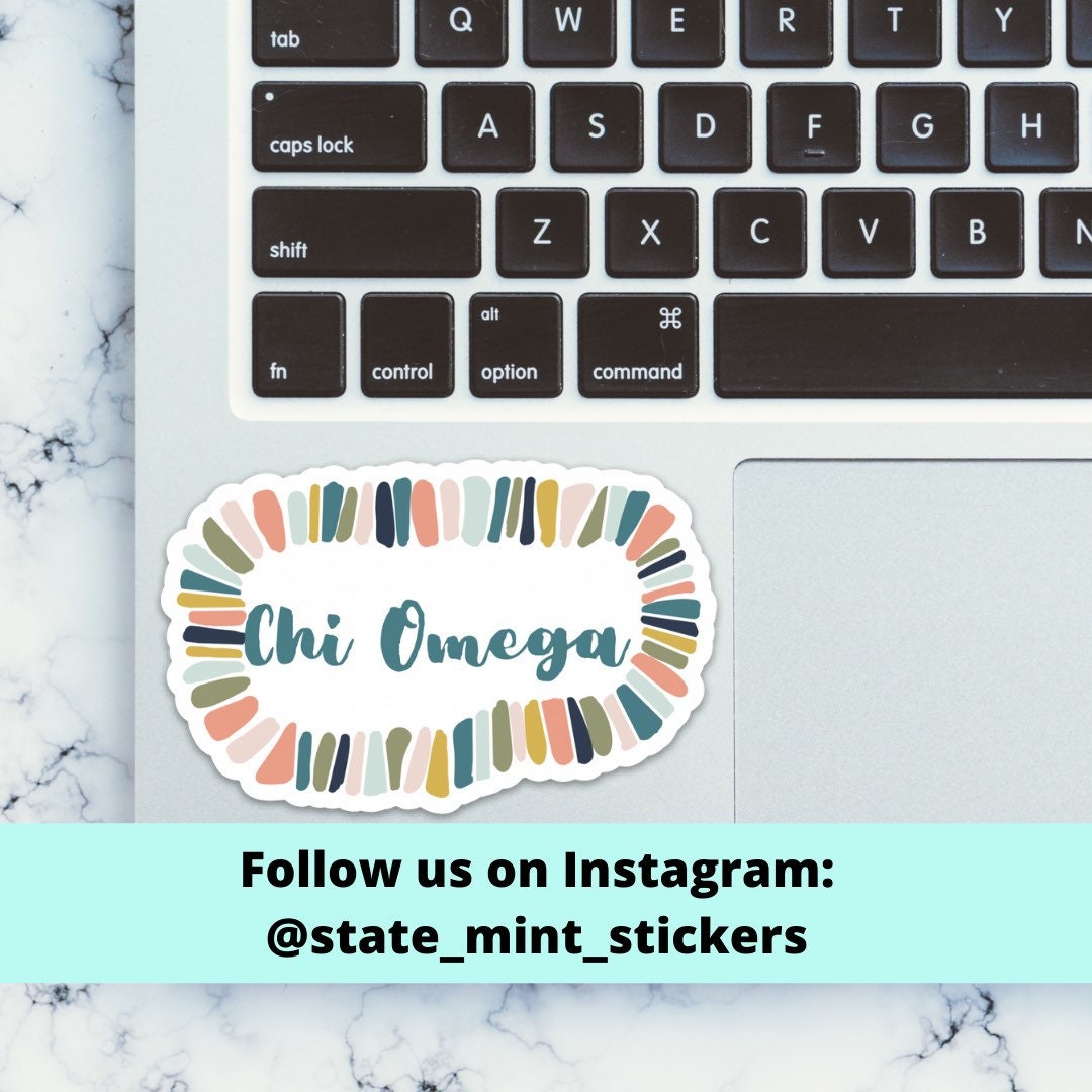 Chi Omega Sorority Pastel Sticker / Decal | 4" Wide
