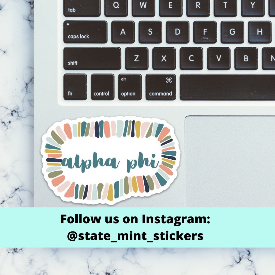 Alpha Phi Pastel Sorority Sticker | 4" Wide
