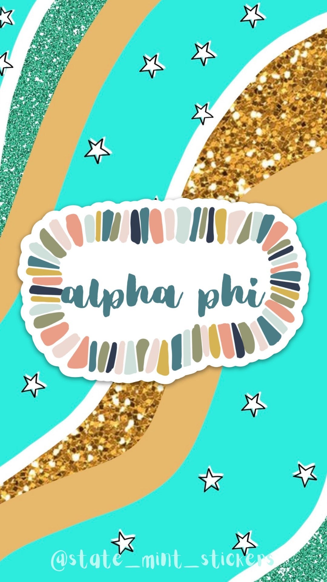 Alpha Phi Pastel Sorority Sticker | 4" Wide