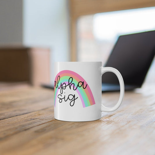 Alpha Sigma Alpha | Alpha Sigma Tau | Sorority Ceramic 11oz Coffee Mug | Perfect Big Little Bid Day New Member Gift