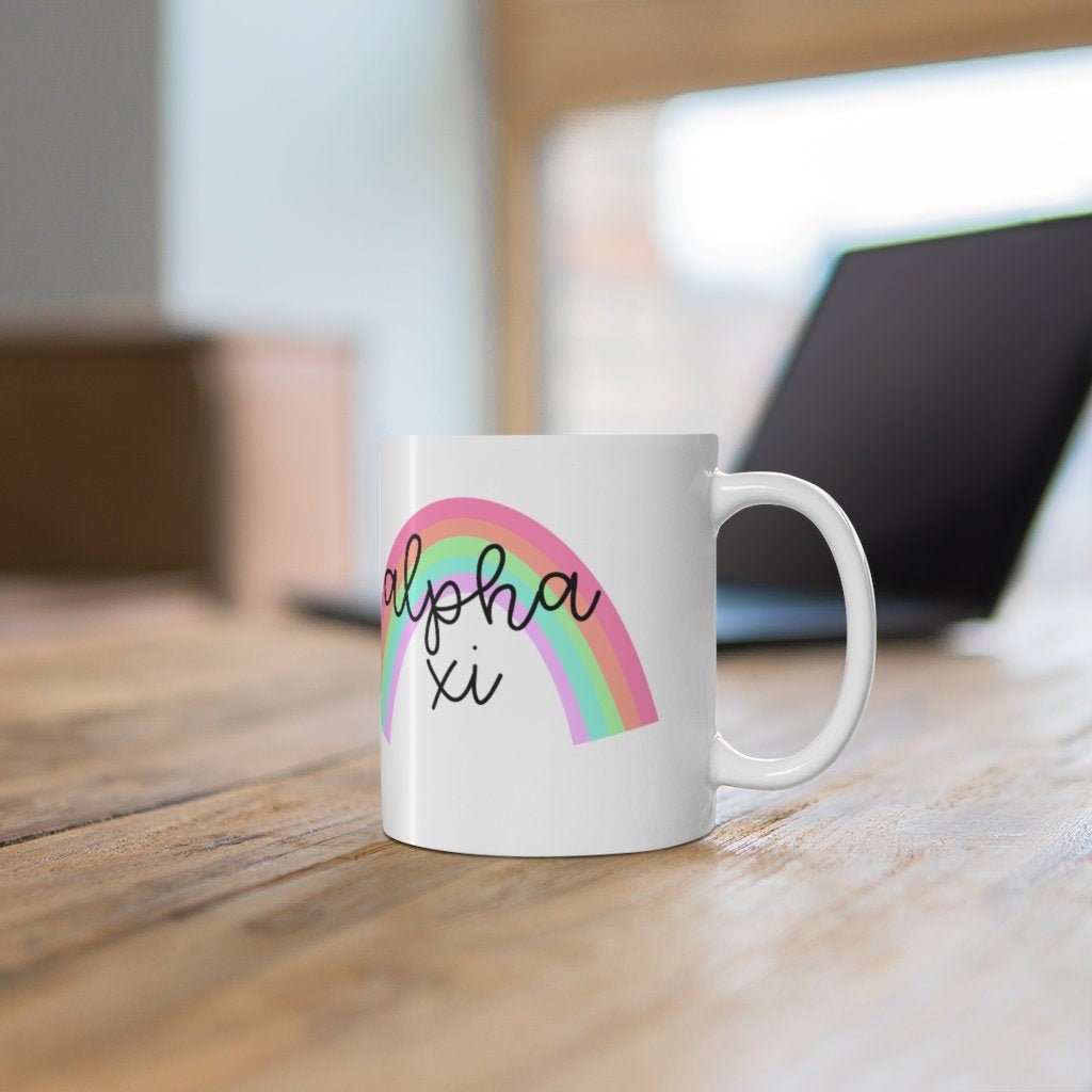 Alpha Xi Delta Sorority AXD Ceramic 11oz Coffee Mug | Perfect Big Little Bid Day New Member Gift