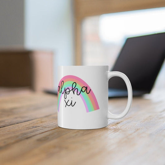 Alpha Xi Delta Sorority AXD Ceramic 11oz Coffee Mug | Perfect Big Little Bid Day New Member Gift