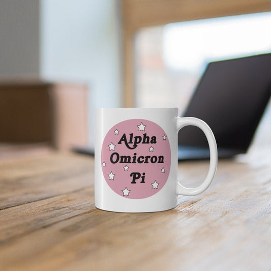 Alpha Omicron Pi AOII Sorority Ceramic Coffee Mug | Perfect Big Little Bid Day New Member Gift