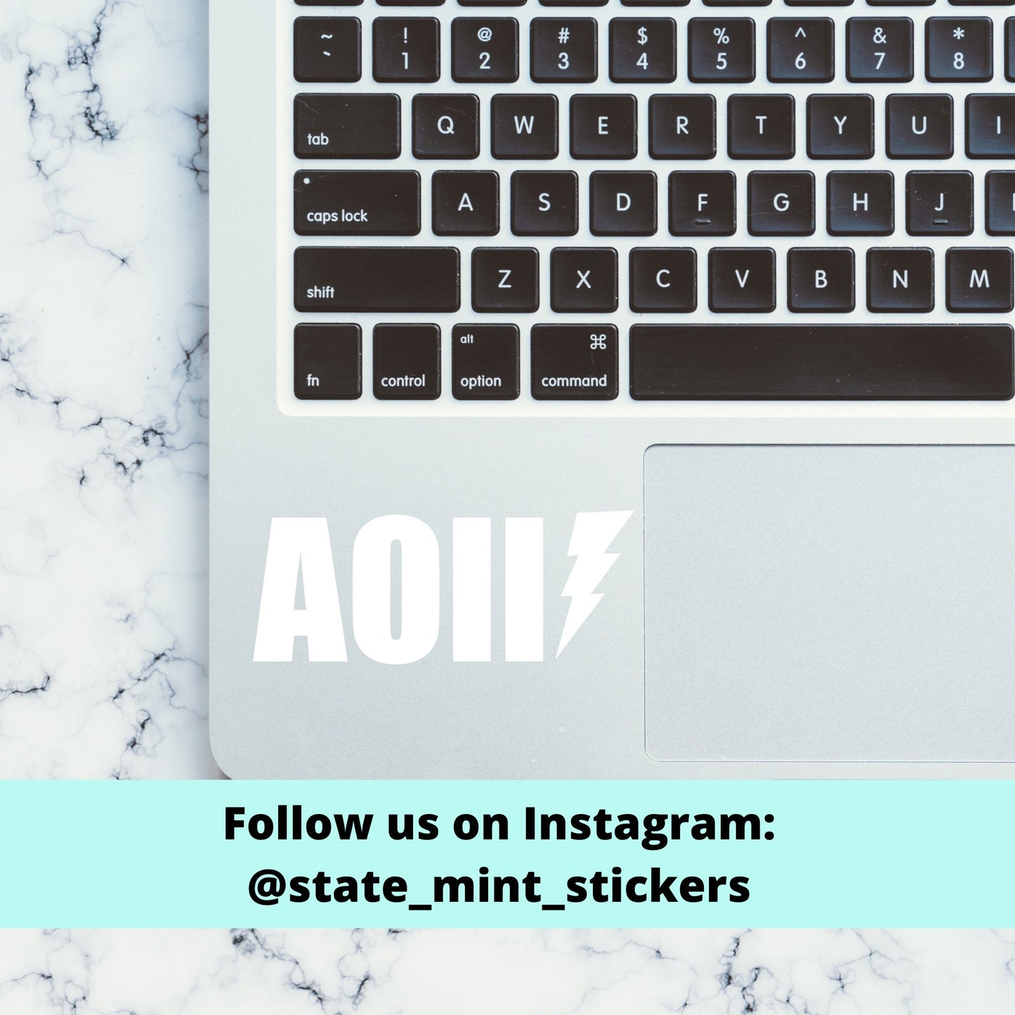 Alpha Omicron Pi Sorority Lightning Bolt Vinyl Transfer Decal / Sticker | Waterproof for Car, Laptop, Water Bottle, Cooler