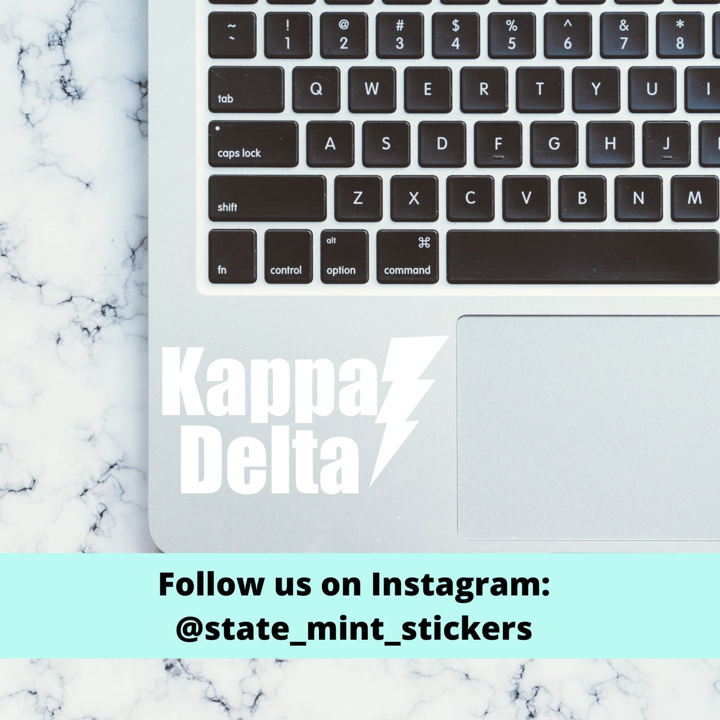Kappa Delta Sorority Lightning Bolt Vinyl Transfer Decal / Sticker | Waterproof for Car, Laptop, Water Bottle, Cooler