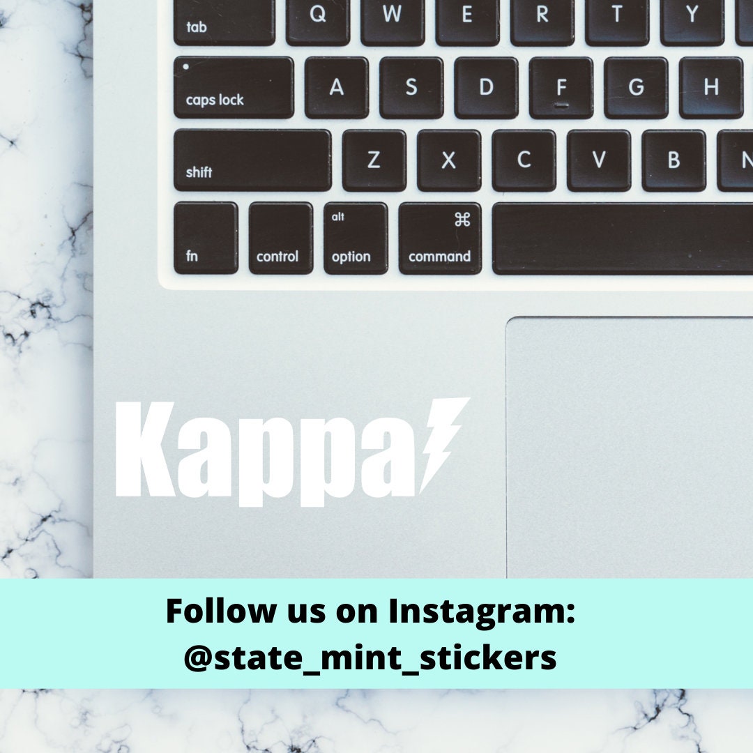 Kappa Kappa Gamma Sorority Lightning Bolt Vinyl Transfer Decal / Sticker | Waterproof for Car, Laptop, Water Bottle, Cooler